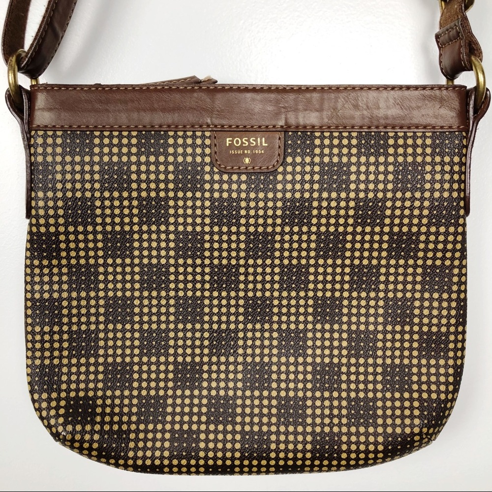 Fossil | Coated Canvas Checkered Crossbody Bag K09